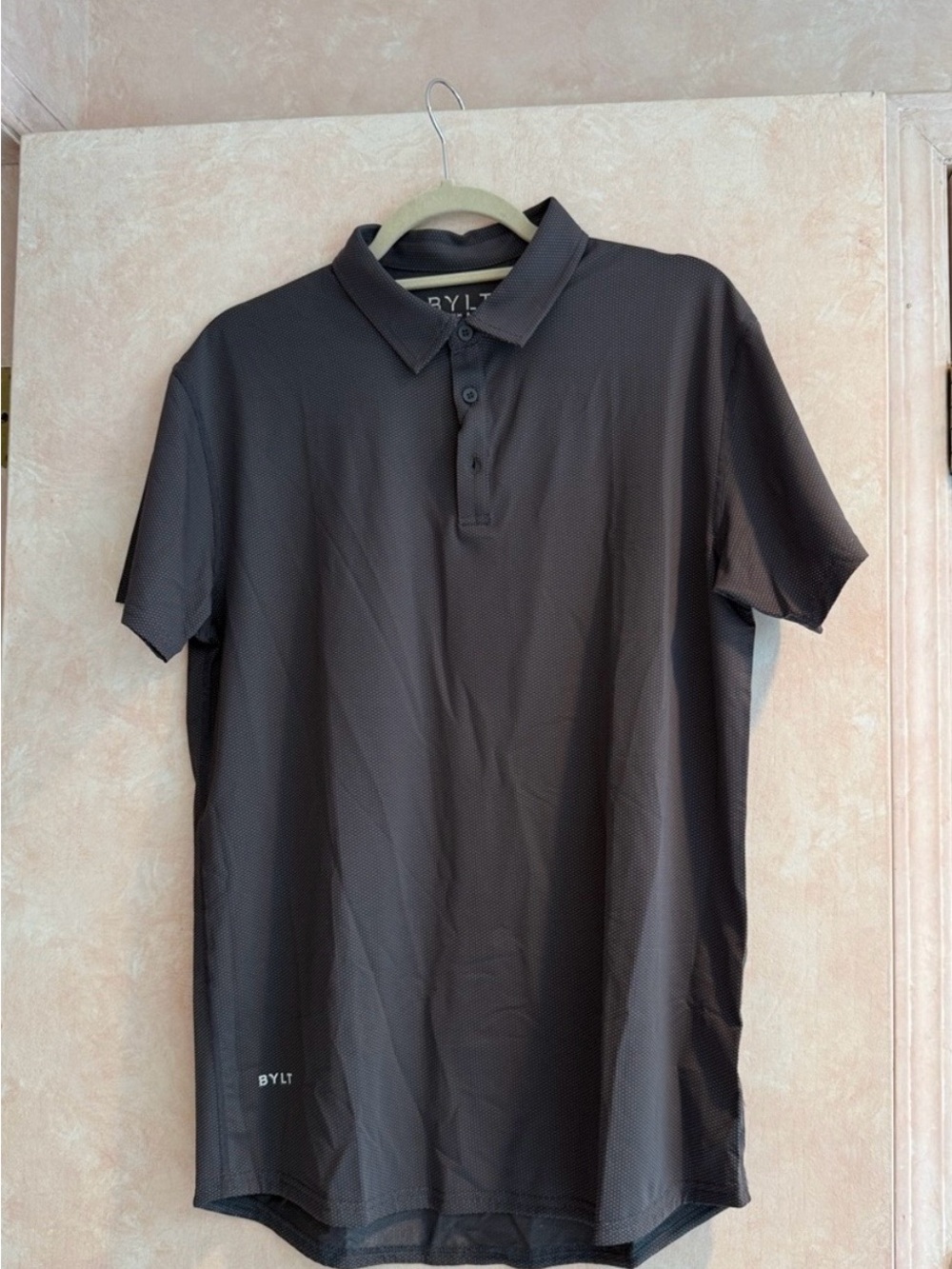 BYLT Basics Black Men's Performance Polo